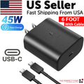45W USB-C Super Fast Wall Charger + 6FT Cable for Samsung Galaxy S25 S24 S23 S22
