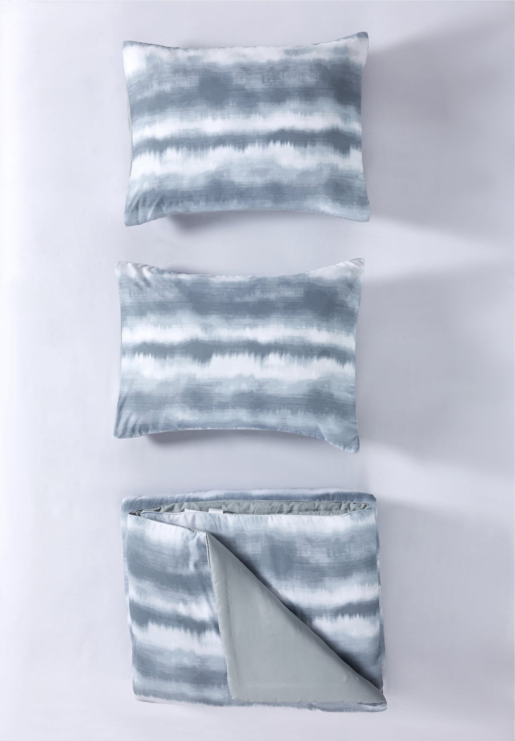 Tie Dye Grey 3 Piece Comforter Set Queen