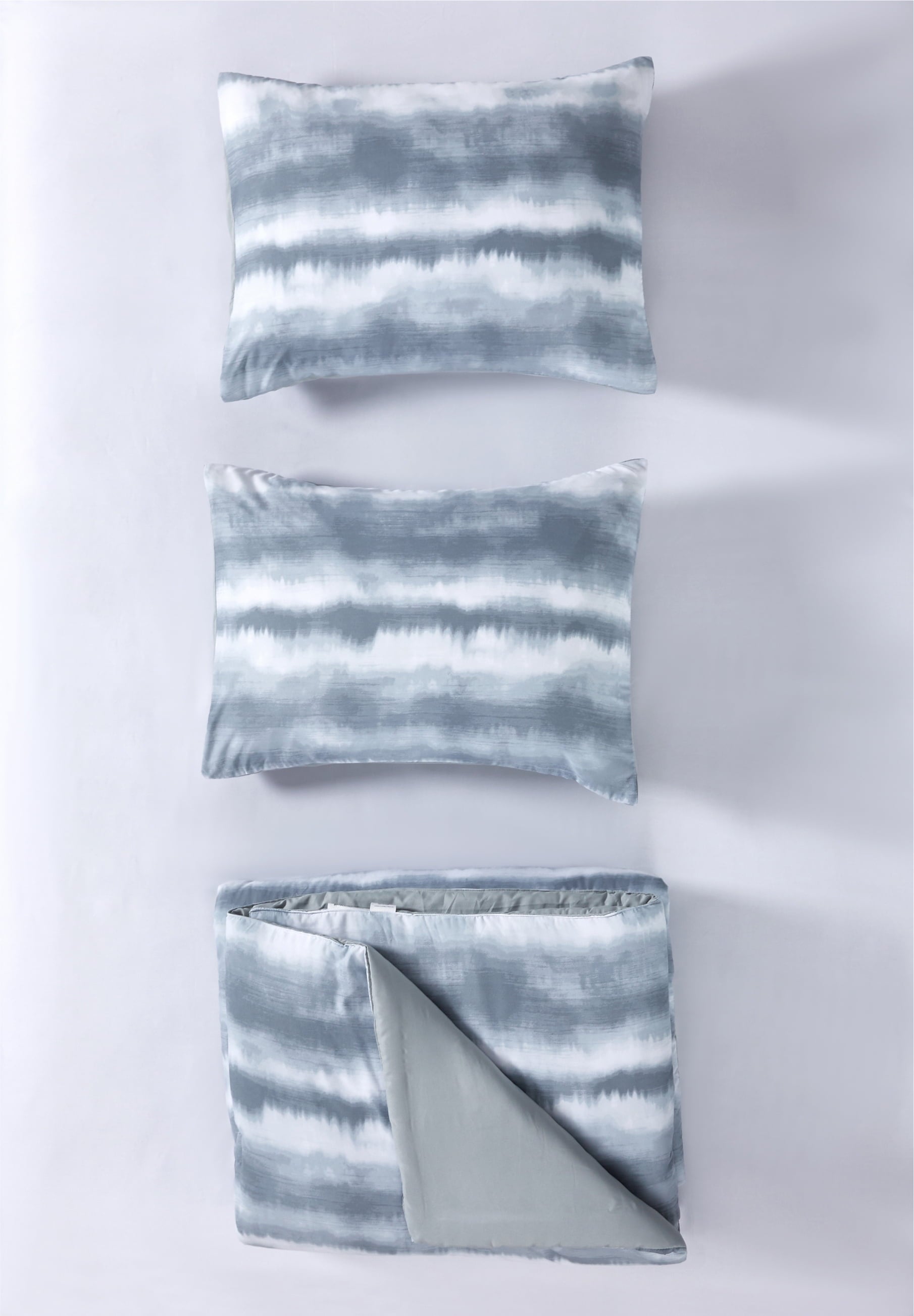 Tie Dye Grey 3 Piece Comforter Set Queen