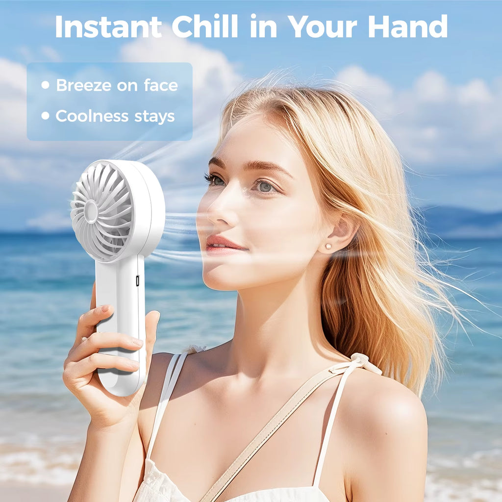 Bulk Order 2-In-1 Handheld Fan Power Bank, 3000Mah Rechargeable Multifunction Fan for Wholesale