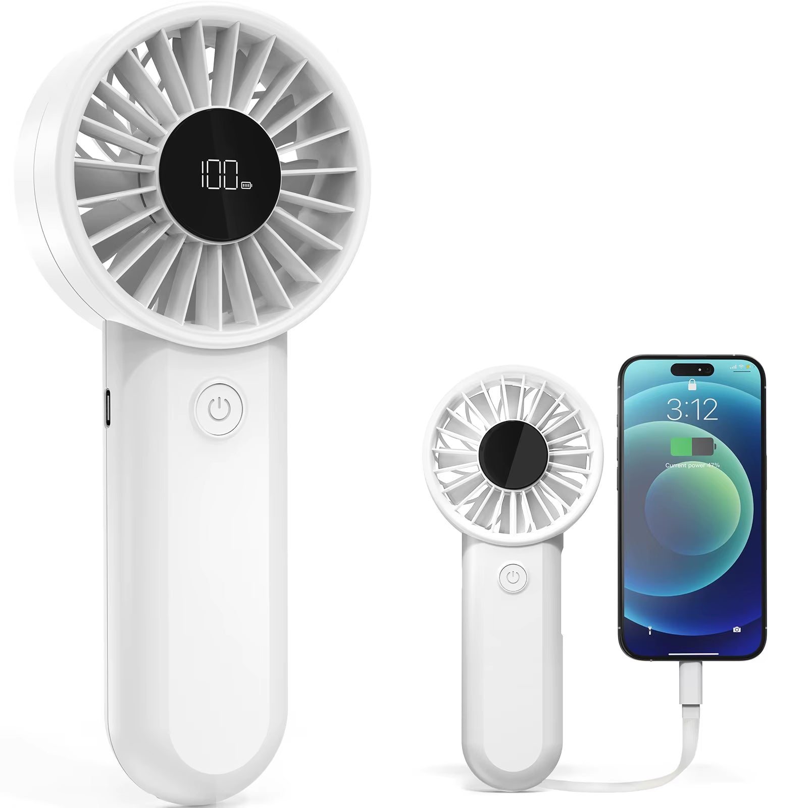 Bulk Order 2-In-1 Handheld Fan Power Bank, 3000Mah Rechargeable Multifunction Fan for Wholesale